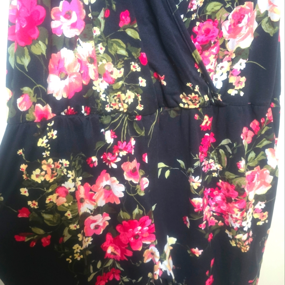 Floral SOFT Knit Romper PLUS Size 2X